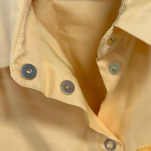 Per Se by Carlisle Yellow Front Pocket Snap Button Up Shirt Womens 6 - Picture 3 of 6